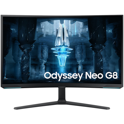 Monitor Samsung LS32BG850N 32" Odyssey Neo G8, VA curbat, 240 Hz, 1 ms, 3840x2160, DP, 2xHDMI, Hub USB, alb