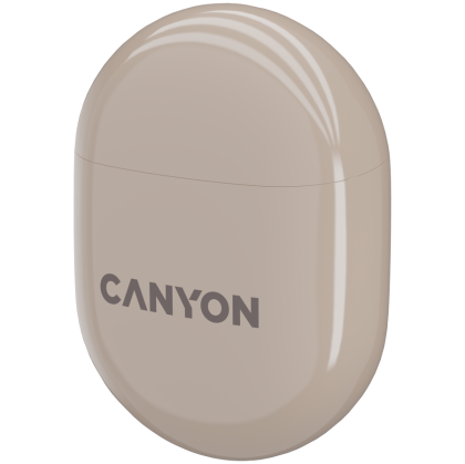 CANYON TWS-6, Căști Bluetooth, cu microfon, BT V5.3 JL 6976D4, Răspuns în frecvență: 20Hz-20kHz, baterie EarBud 30mAh*2+Carcasă de încărcare 400mAh, lungime cablu tip C 0.24m, Dimensiune: 64*48*26mm , 0,040 kg, bej