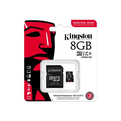 Card de memorie Kingston Industrial microSDHC/SDXC 8GB, clasa 10