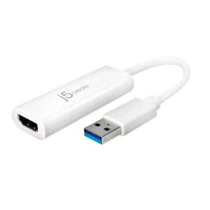 Adaptor j5create JUA254, USB-A la HDMI, alb