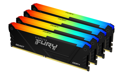 Memorie Kingston FURY Beast Black RGB 128GB(4x32GB) DDR4 3200MHz CL16