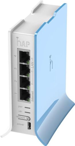 Punct de acces wireless MikroTik hAP lite RB941-2nD-TC, 32MB RAM, 4xLAN, 2.4Ghz 802.11b/g/n încorporat, carcasă turn