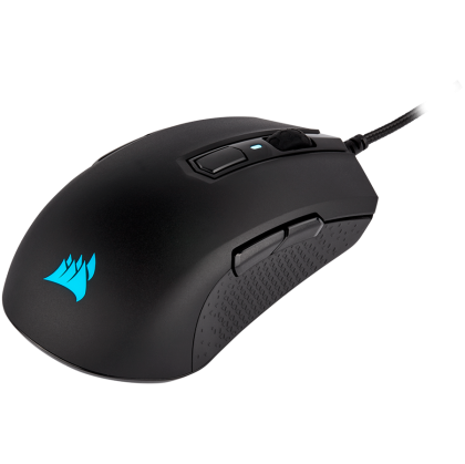 Mouse de gaming ambidextru Corsair M55 RGB PRO, multi-grip, negru, LED RGB iluminat din spate, 12400 DPI, optic (versiunea UE), EAN:0840006607762