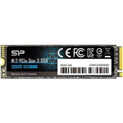 Silicon Power Ace - A60 256 GB SSD PCIe Gen 3x4 PCIe Gen3 x 4 ve NVMe 1.3, SLC Önbellek + HMB - Maksimum 2200/1600 MB/s, EAN: 4713436129639