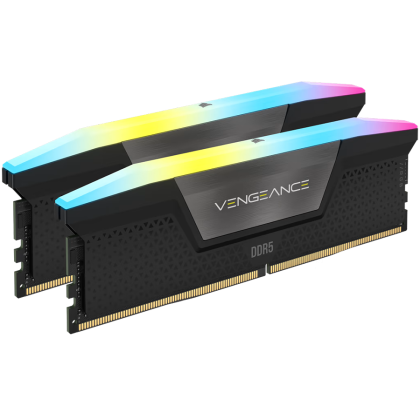 DDR5, 6400MT/s 32GB 2x16GB DIMM, Unbuffered, 36-48-48-104, Std PMIC, XMP 3.0, VENGEANCE RGB DDR5 Black Heatspreader, Black PCB, 1.4V EAN: 0840006666073