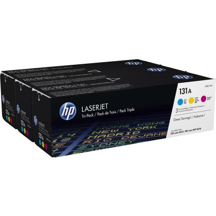 HP 131A original Toner cartridge U0SL1AM cyan magenta yellow standard capacity 3 x 1,800 pages 3-pack