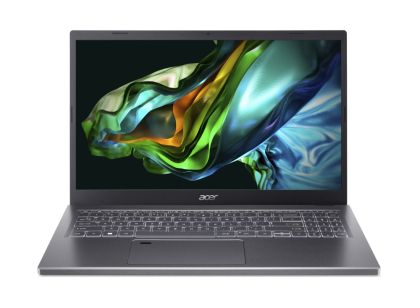 Laptop Acer Aspire 5, A515-58M-56WA, Intel Core i5-1335U (1,3GHz până la 4,60GHz, 12MB), 15,6" FHD IPS SlimBezel, 16 GB DDR5, 512 GB PCIe NVMe SSD, Intel UMA 2BT, Wifi 1AX1802 , Cameră HD, Iluminare de fundal KB, Cititor de amprente, Linux, Gri