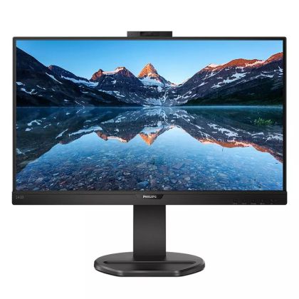 Monitor Philips 243B9H, 23.8" IPS WLED, 1920x1080@75Hz, 4ms GtG, 250cd/m2, 1000:1, DCR 50M:1, Adaptive Sync, FlickerFree, Low Blue Mode, 2Wx2, 2.0MP FHD Cam with mic, Tilt, Height Adjust, Pivot, Swivel, D-SUB, HDMI, DP, USB hub