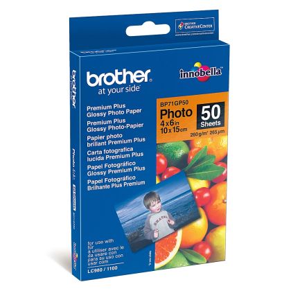 BROTHER glossy photo paper white 100x150mm 50 sheets