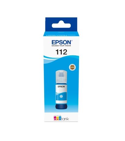 EPSON 112 EcoTank Pigment Cyan ink bottle