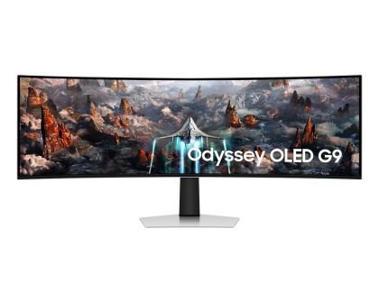 Monitor Samsung LS49CG943, 49" Odyssey G9 GAMING, OLED curbat, 1800R, 240Hz, Smart. 32:9, 5120 x 1440, 250 cd/m2, Display Port, HDMI, Micro HDMI, USB Hub, argintiu