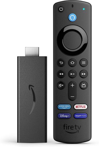 Мултимедиен плеър AMAZON Fire TV Stick, Wi-Fi 6, Alexa Voice Remote, Черен, Gen3