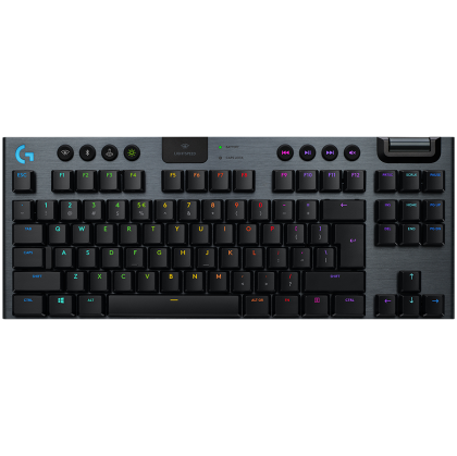 Tastatură mecanică pentru jocuri fără fir LOGITECH G915 TKL LIGHTSPEED - CARBON - SUA INT'L - TACTILĂ