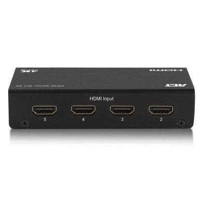 Comutator HDMI ACT AC7840, 5/1, 3D, 4K@30Hz, negru