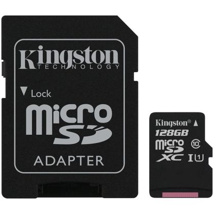 Kingston 128 GB micSDXC Canvas Select Plus 100R A1 C10 Kart + ADP, EAN: 740617298703