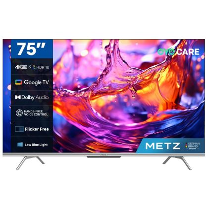 TV METZ 75MUD7000Z, 75 inchi (189 cm), LED Smart TV, Google TV, UHD, negru