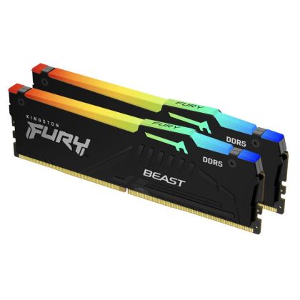 Memorie Kingston FURY Beast Black RGB 64GB(2x32GB) DDR5 6000MHz