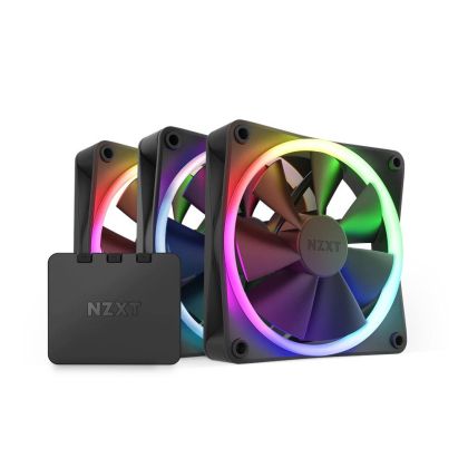 NZXT F120 Black RGB Triple Pack & Controller