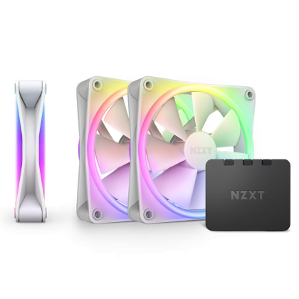 Set ventilatoare NZXT F120 RGB Duo White 3buc + Controller RGB