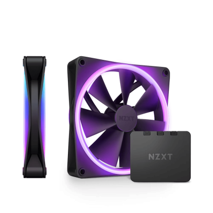 Twin Pack NZXT F140 RGB Duo Black+ RGB Controller