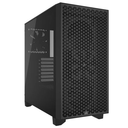 Carcasă Corsair 3000D Airflow Mid Tower, sticlă securizată, neagră