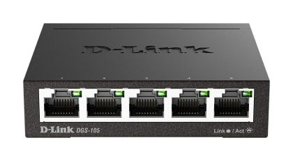 Comutator D-Link DGS-105/E, 5 porturi, 10/100/1000, Gigabi, carcasă metalică