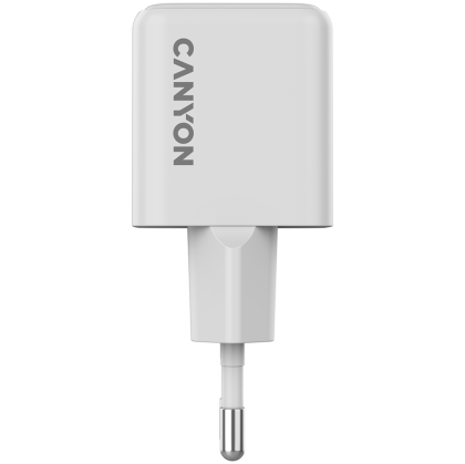 CANYON charger CU20AC GaN 20W 1xPD 1xQC EU White