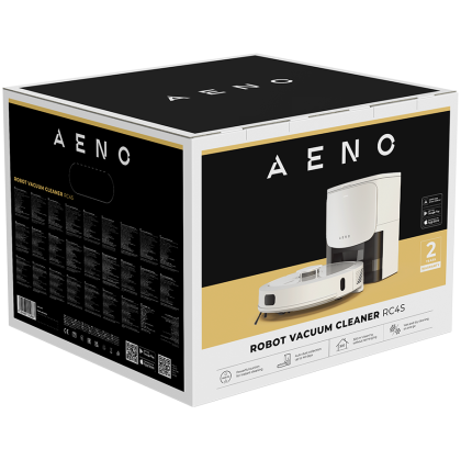 AENO Robot Vacuum Cleaner RC4S: wet & dry cleaning, smart control AENO App, HEPA filter, 2-in-1 tank