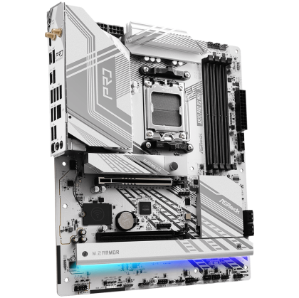 ASROCK MB Desktop X870 PRO RS Wi-Fi, AM5, 4x DDR5, 1x PCIe 5.0 x16, 1x PCIe 4.0 x16, 1x Blazing M.2(PCIe Gen5x4), 1x Hyper M.2, 1x Ultra M.2, 4x SATA3 6. Gb/s, 2x USB-C 1x SPDIF, 7.1 CH Audio, 1x HDMI, 1x 2.5G LAN, 802.11be 2x Wi-Fi 7 + Bluetooth