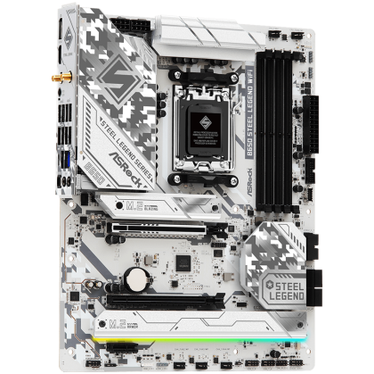 ASROCK MB Desktop B650 Steel Legend, AM5, 4x DDR5, 1x PCIe 5.0 x16, 1x PCIe 3.0 x16, 1x PCIe 4.0 x1 1x Blazing M.2(PCIe Gen5x4), 2x Hyper M.2(PCIe Gen4x4), 2x SATA3 6.0 Gb /s, 1x HDMI, 1x DP, 2.5G LAN, 802.11ax Wi-Fi 6E + BT