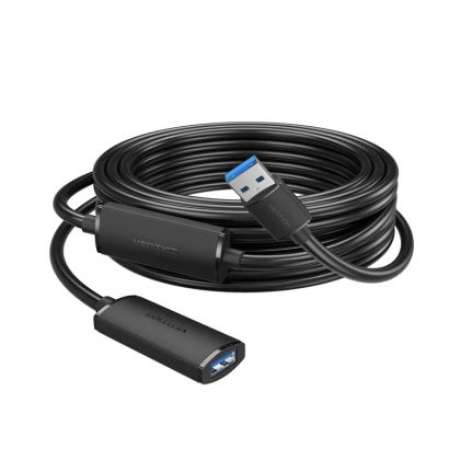 Extensie cablu Vention Cablu prelungitor activ USB 3.0 AM / AF 5M Negru - CBMBJ