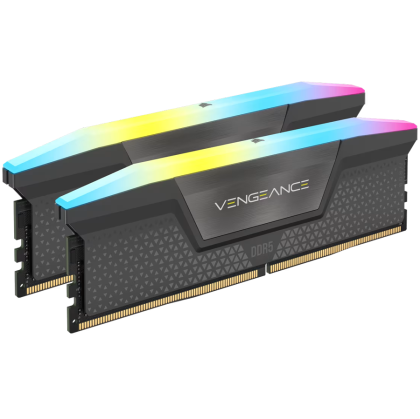 Corsair DDR5, 5600MT/s 32GB 2x16GB DIMM, Unbuffered, 36-36-36-76, Std PMIC, AMD EXPO, VENGEANCE RGB DDR5 Cool Gray Heatspreader, RGB LED, 1.25V, EAN:0840006600091