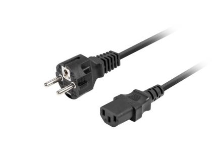 Cable Lanberg CEE 7/7 -> IEC 320 C13 power cord 1.8m VDE Straight, black