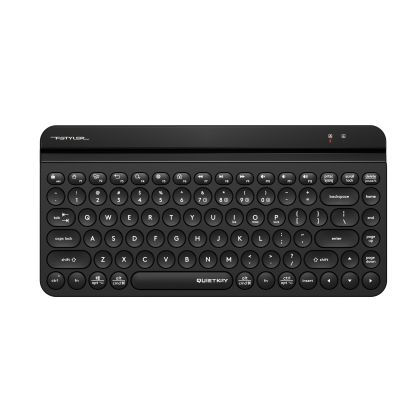 Tastatură fără fir A4tech Fstyler FBK30, Bluetooth, 2.4G, suport pentru telefon, chirilic, negru