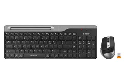 Set tastatură și mouse A4TECH Fstyler FB2535C, Bluetooth și 2.4G, negru/gri