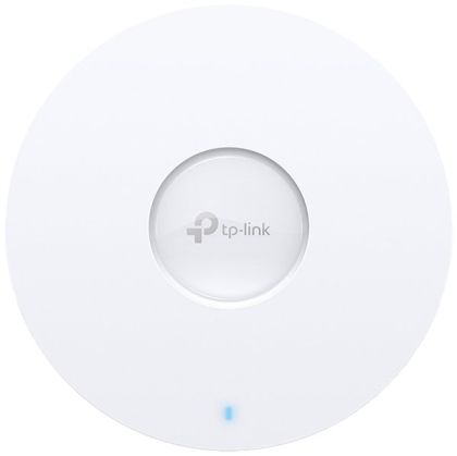 Punct de acces TP-Link EAP610 AX1800 fără fir cu bandă duală, montat pe tavan, 574 Mbps (2,4 GHz) + 1201 Mbps (5 GHz), 1 x port G RJ45, 802.3 la POE și 12 V DC, 4 antene interne, MU-MIMO, roaming fără întreruperi, direcție bandă, formare a fasciculului, e