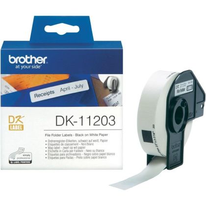 BROTHER DK11203 Brother mappa spine cimke 17x54mm, 300/tekercs