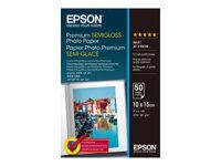 Hârtie fotografică EPSON Premium semi-lucioasă cu jet de cerneală 251g/m2 100x150mm pachet de 50 de coli