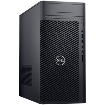 Dell Precision 3680 Tower, Intel Core i7-14700 (20C, 28T, 33MB Cache, până la 5,4GHz), 16GB (2x8GB) DDR5, 512GB M.2 SSD, Intel Integrated Graphics, fără WiFi, Mouse + BG KBD, Win 11 Pro, 3Y ProSupport