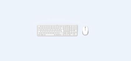 Hama Wireless keyboard and mouse set WKM-550, бяла, 173066