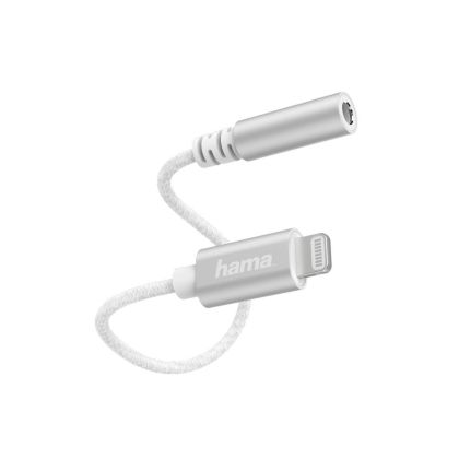 Hama Lightning Adapter to 3.5 mm Audio Socket, white