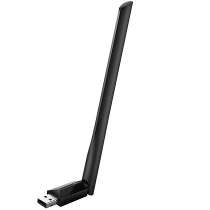 Adaptor USB TP-Link AC600 High Gain Wi-Fi Dual Band, 433Mbps la 5GHz + 200Mbps la 2.4GHz, USB 2.0, 1 antenă cu câștig mare