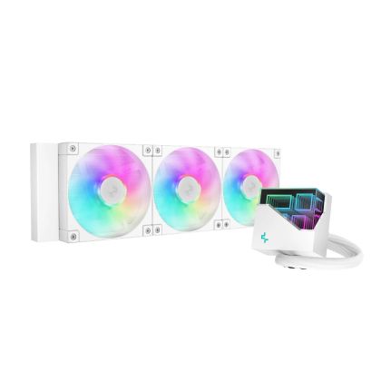 DeepCool Water Cooling LT360 WH - Addressable RGB, Infinity mirror design - LGA1851/AM5