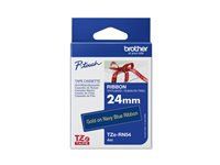 BROTHER P-Touch 24mm dark blue/gold ribbon tape