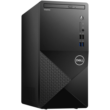 Dell Vostro Desktop 3910, Intel Core i5-12400 (6C, 18MB Cache, 2,5GHz până la 4,4GHz), 8GB (1x8GB) DDR4 3200MHz, 256GB SSD, unitate DVD, Intel UHD Graphics 730, Wi-Fi 6 + BT, Ubuntu, Ubuntu 3 ani de bază la fața locului