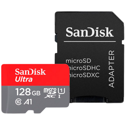 SanDisk Ultra microSDXC 128GB + SD Adapter 140MB/s A1 Class 10 UHS-I, EAN: 619659200558