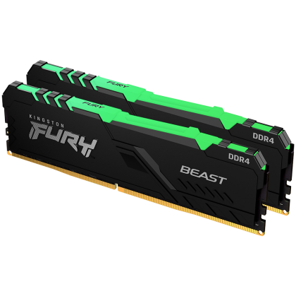 Kingston 64 GB 3600 MT/s DDR4 CL18 DIMM (kit de 2) FURY Beast RGB