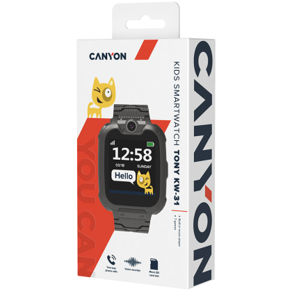 CANYON çocukları Tony KW-31 Kamera GSM Siyahını izliyor