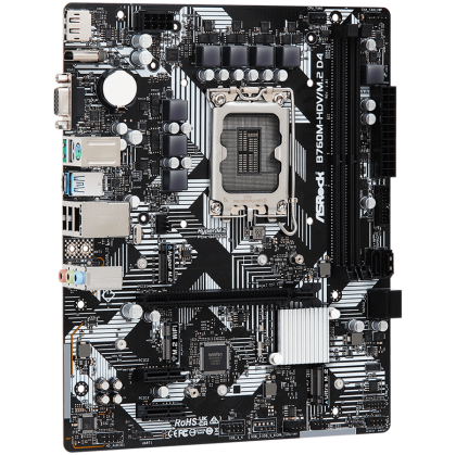 ASROCK MB LGA1700 B760 2 x DDR5 DIMM 2 x Hyper M.2 1 x Ultra M.2 4 x SATA3 1 x Port D-Sub 1 x DisplayPort 1.4 Micro ATX