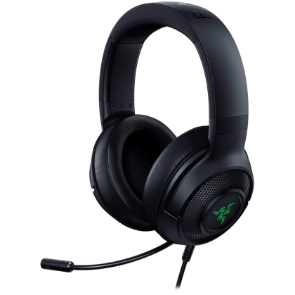 Razer Kraken V3 X USB, Gaming Headset, HyperClear Cardioid Mic, TriForce 40mm Drivers, Hybrid fabric and memory foam ear cushions, Razer Chroma™ RGB, 7.1 Surround Sound, USB-A